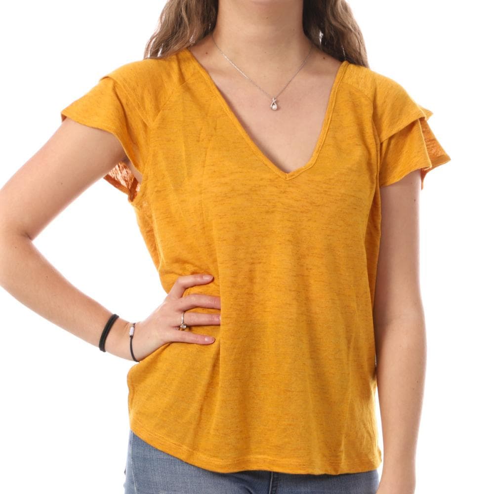 T-shirt Jaune Femme Vero Moda Lina 1