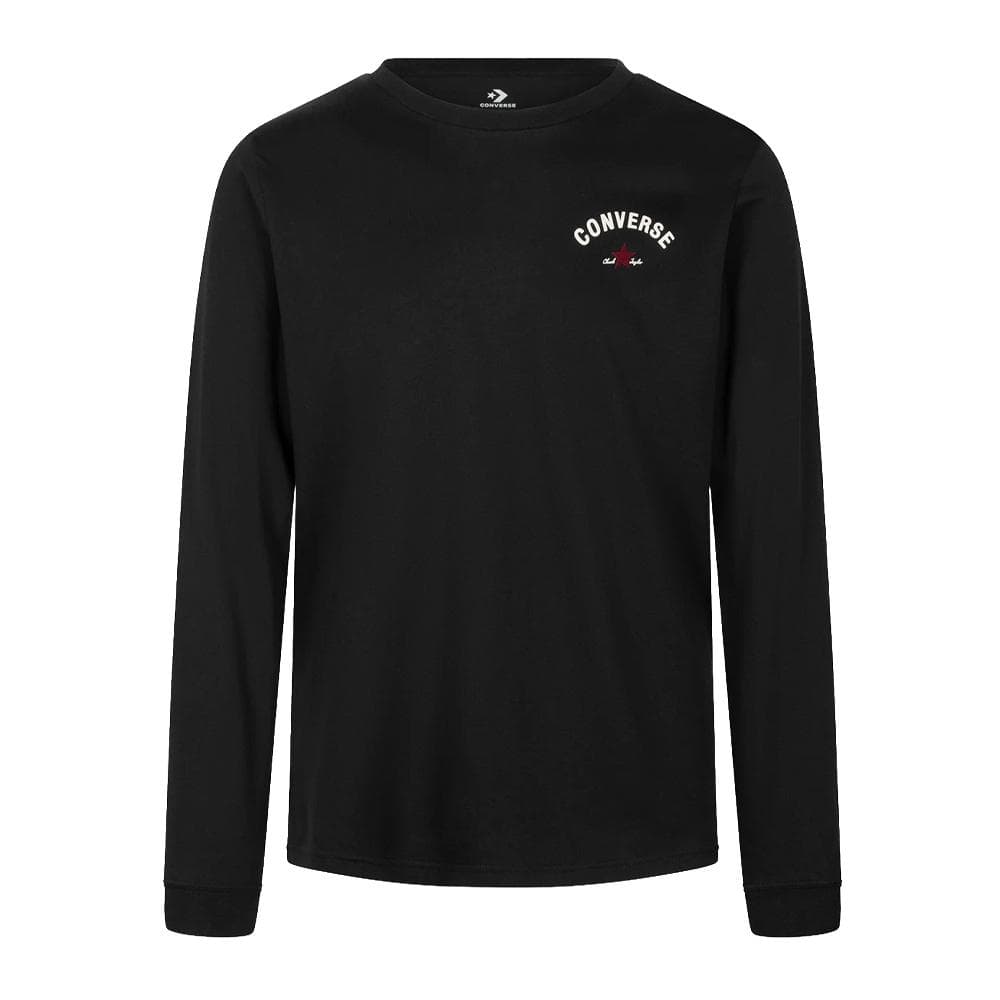 T-Shirt Noir Homme Converse Long 1