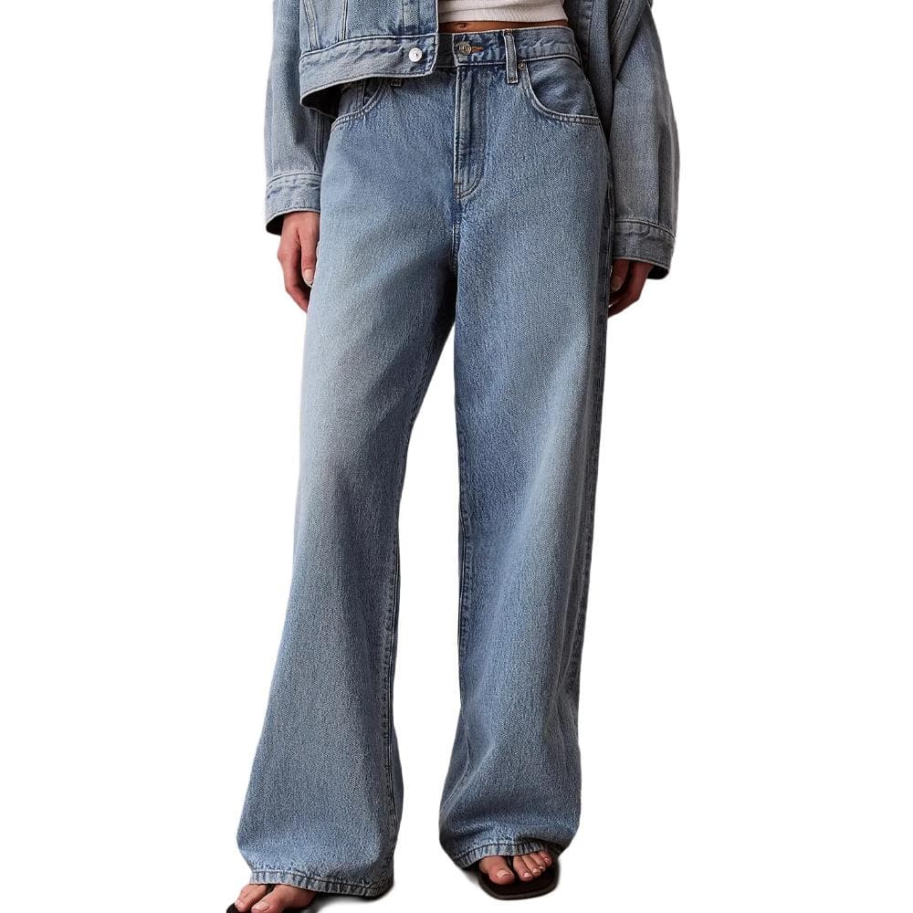 Jean Bleu Femme Calvin Klein Jeans Low Rise Baggyy 1