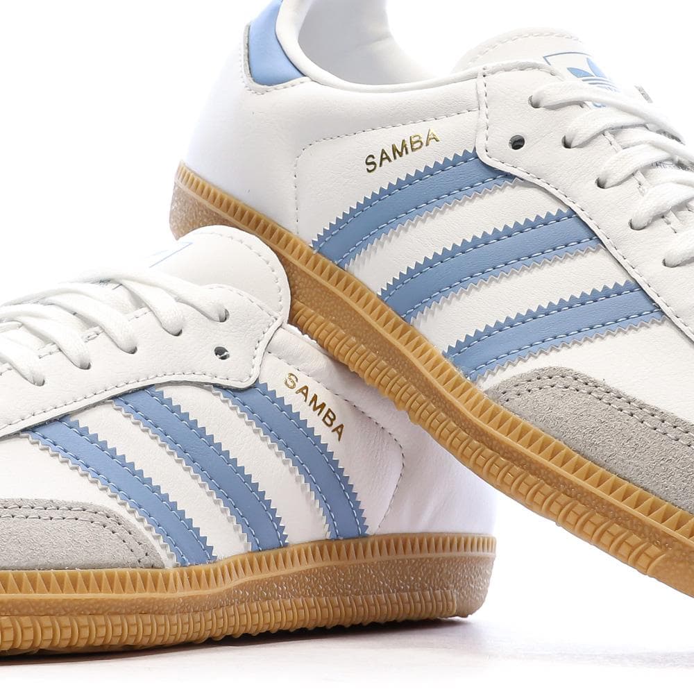Baskets Blanc/Bleu Femme Adidas Samba 7