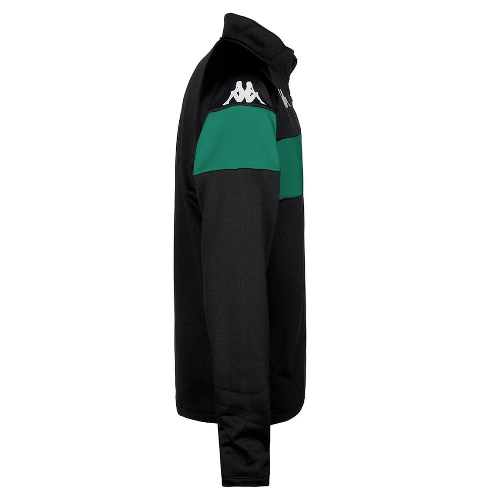 Sweat Noir/Vert Homme Kappa Dovare 2