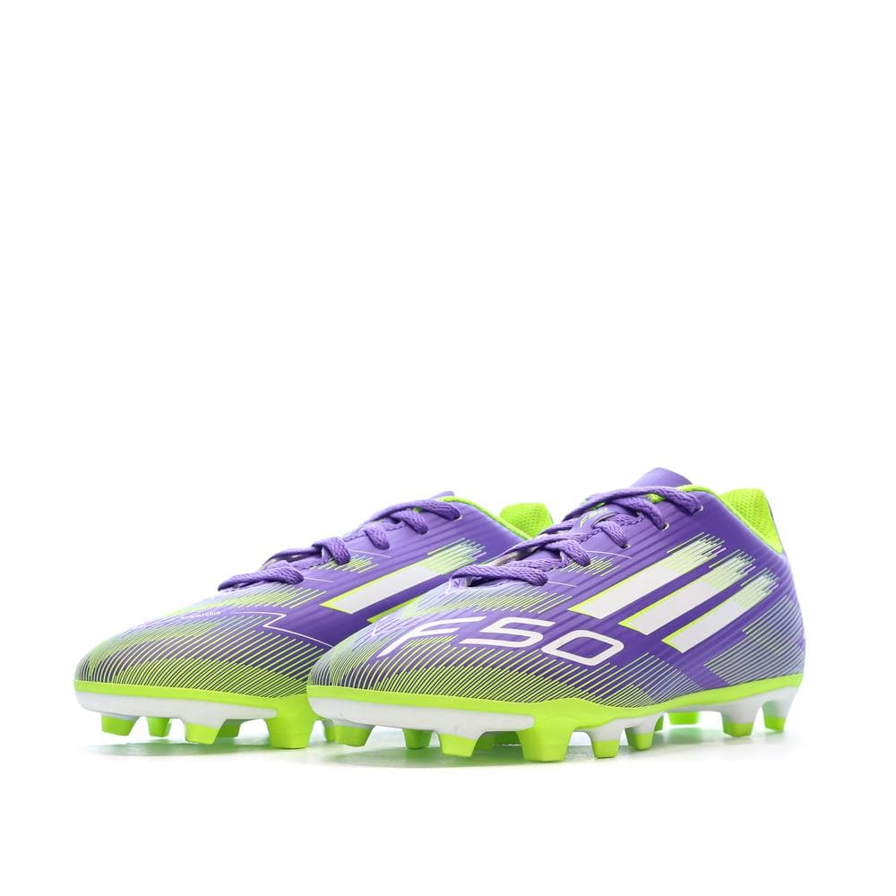 Chaussures de Foot Violet/Jaune Junior Adidas F50 Club FG/MG 6