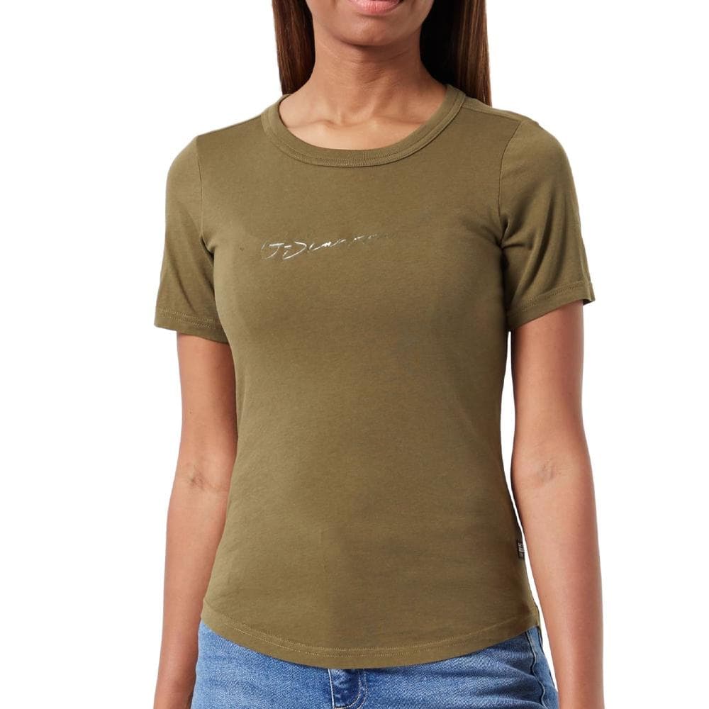 T-shirt Kaki Femme G-Star Raw Autograph 1