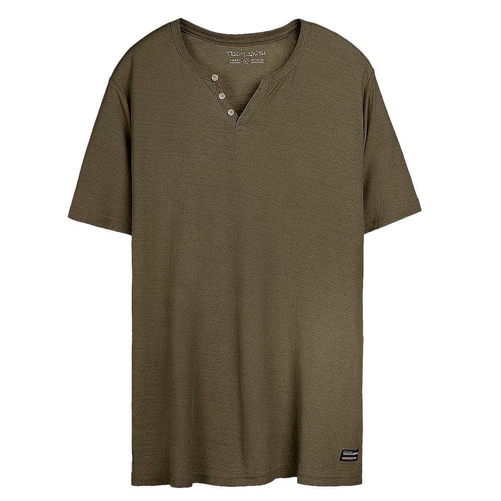 T-Shirt Kaki Homme Teddy Smith Gabriel 1