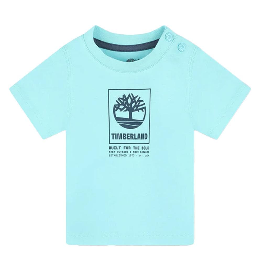 T-shirt Turquoise Bébé Timberland T60100 1