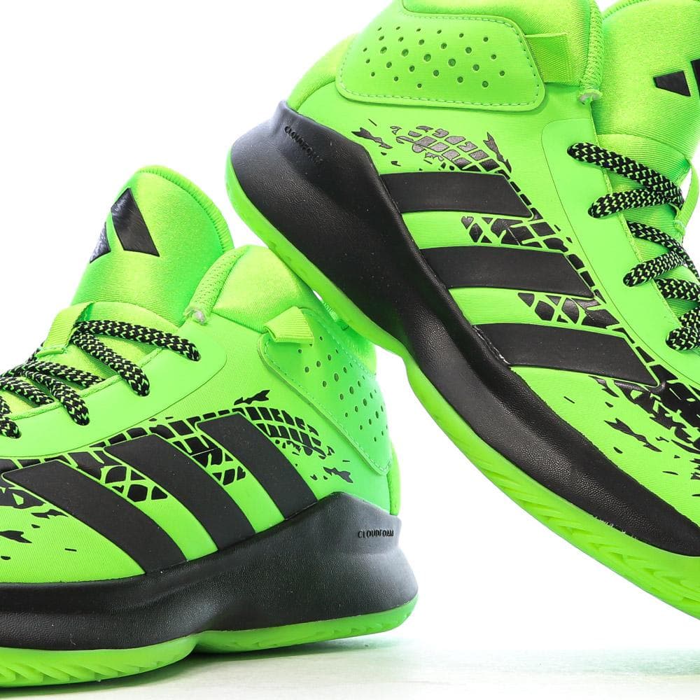 Chaussures de Basketball Vertes Adidas Cross Em Up 5 K Wide 7