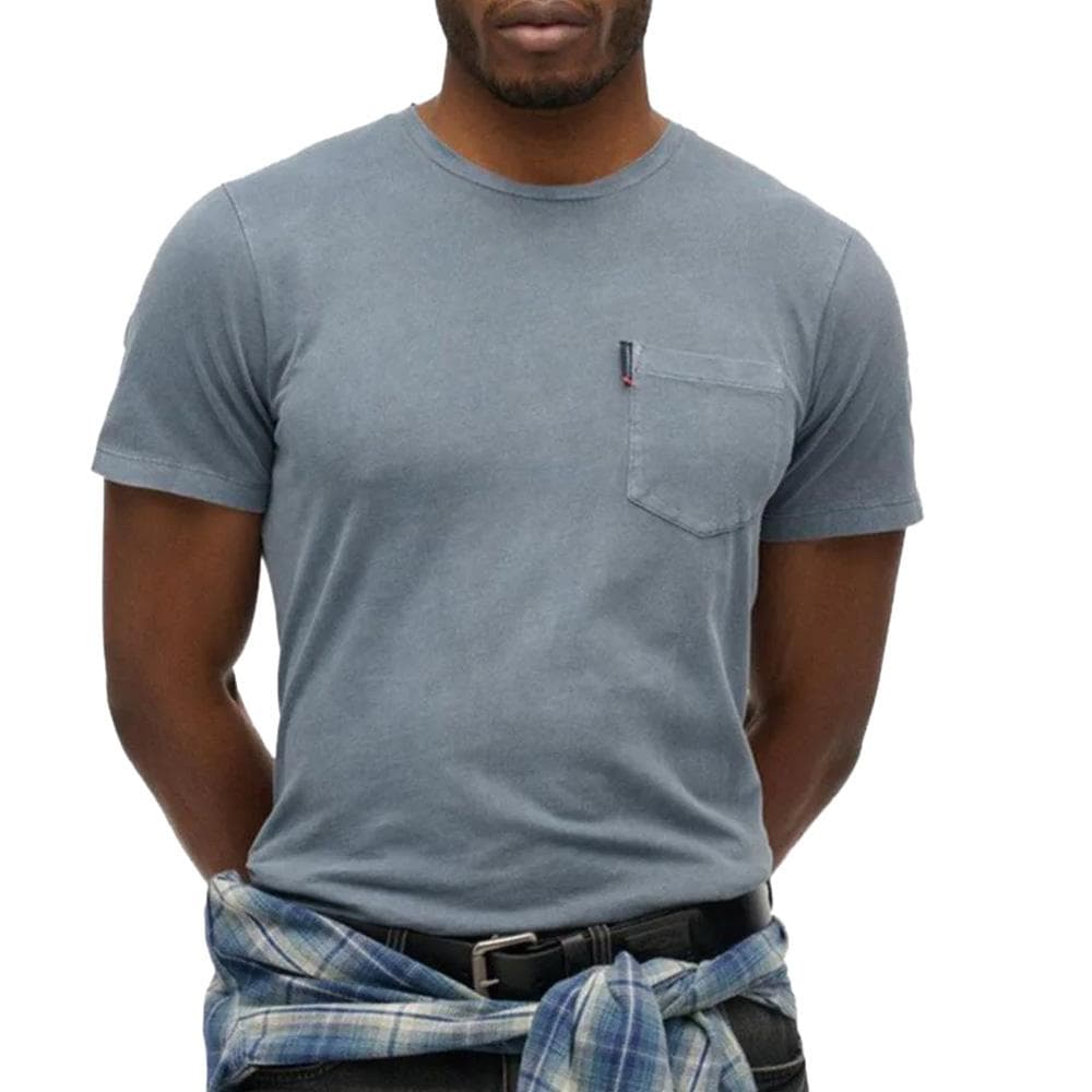 T-Shirt Bleu/Gris Homme Superdry Classic Essential 1
