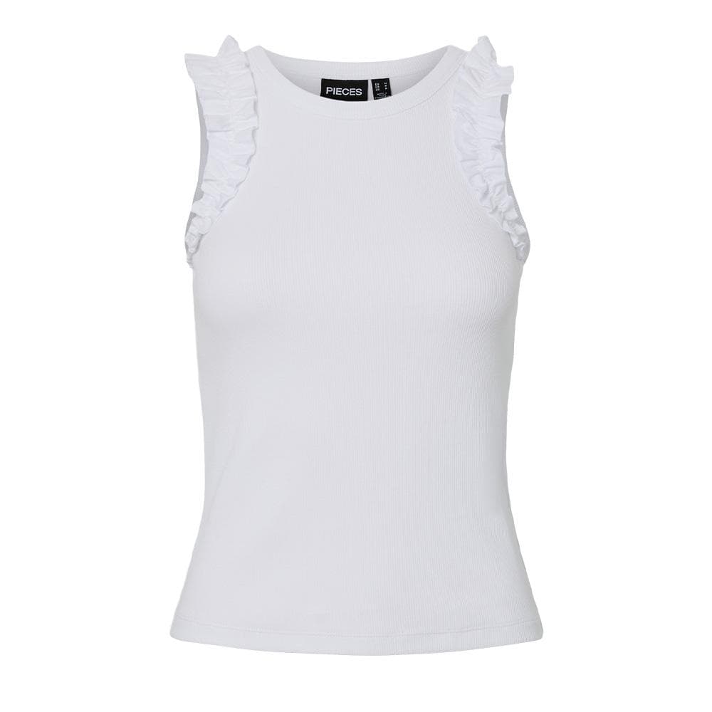 Débardeur Blanc Femme Pieces Tubana 1