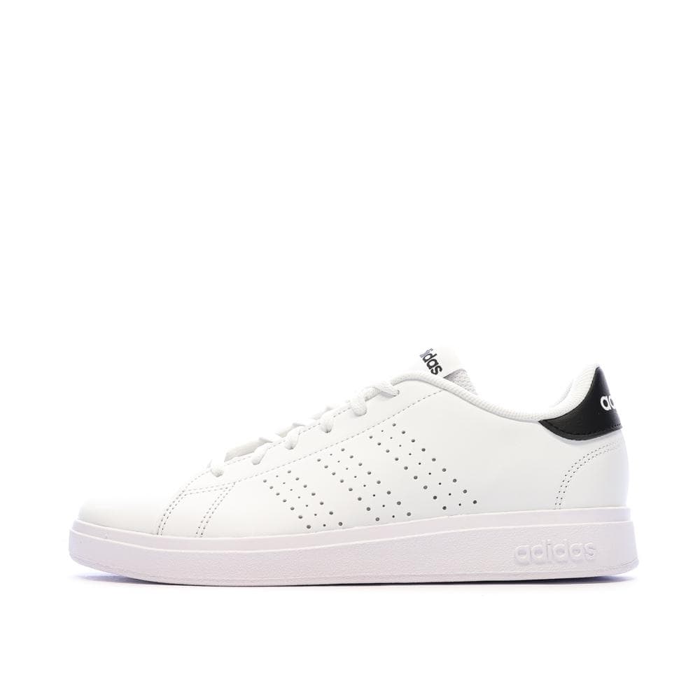 Baskets Blanc/Noir Junior Adidas Advantage 1