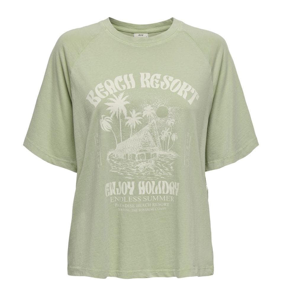 T-shirt Vert/Beige Femme JDY Smoke 1