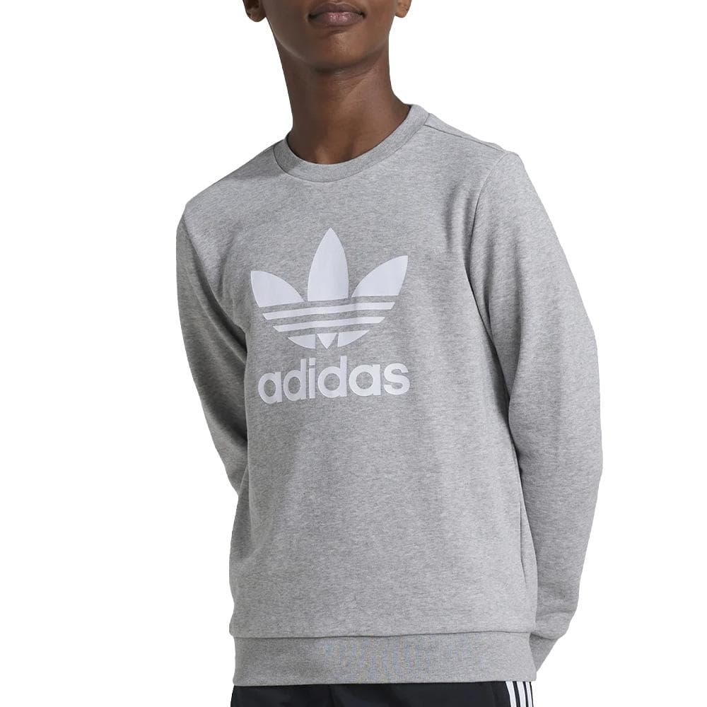Sweat Gris Garçon Adidas Trefoil Crew 1