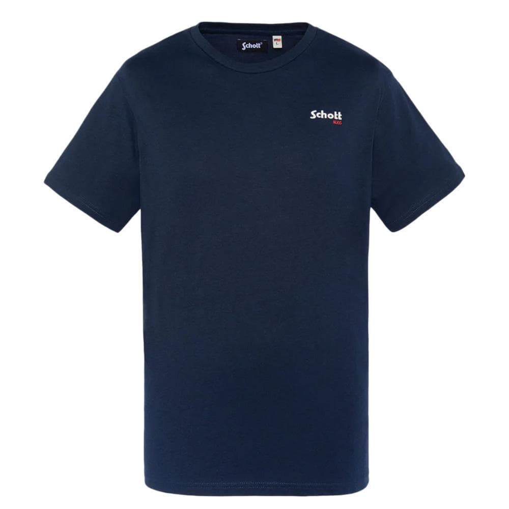 T-shirt brodé marine homme Schott NYC 1