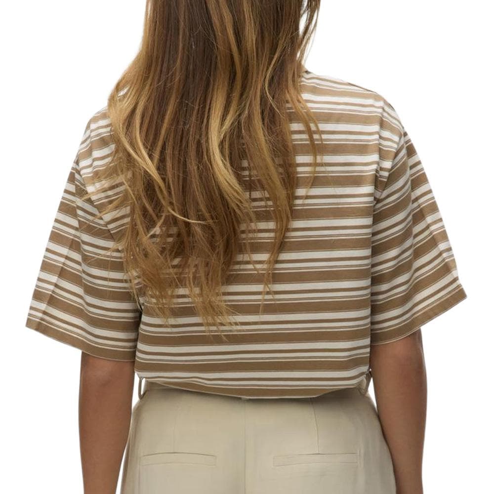 Polo Marron/Blanc Femme Vero Moda Awmaren 2/4 2