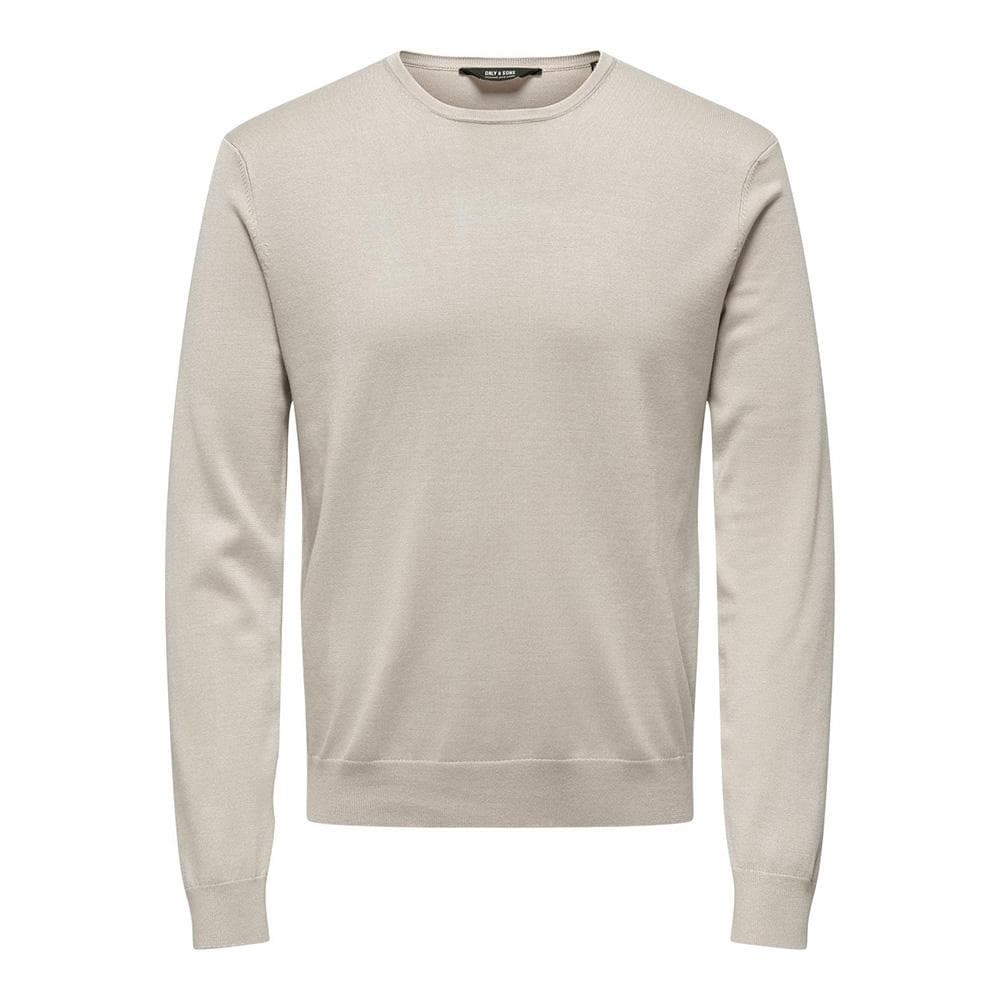 Pull Beige Homme Only & Sons Life Crew Knit 1