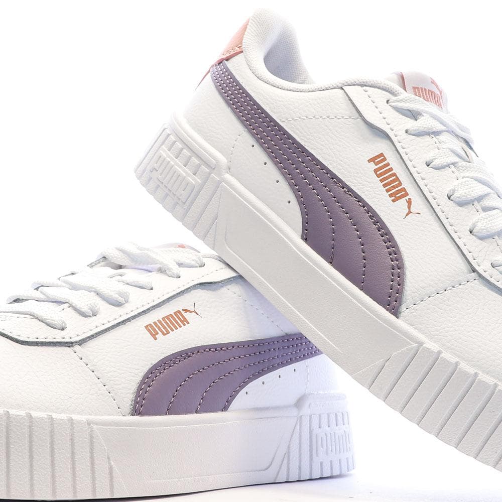 Baskets Blanches/Mauve Femme Puma Carina 2.0 7