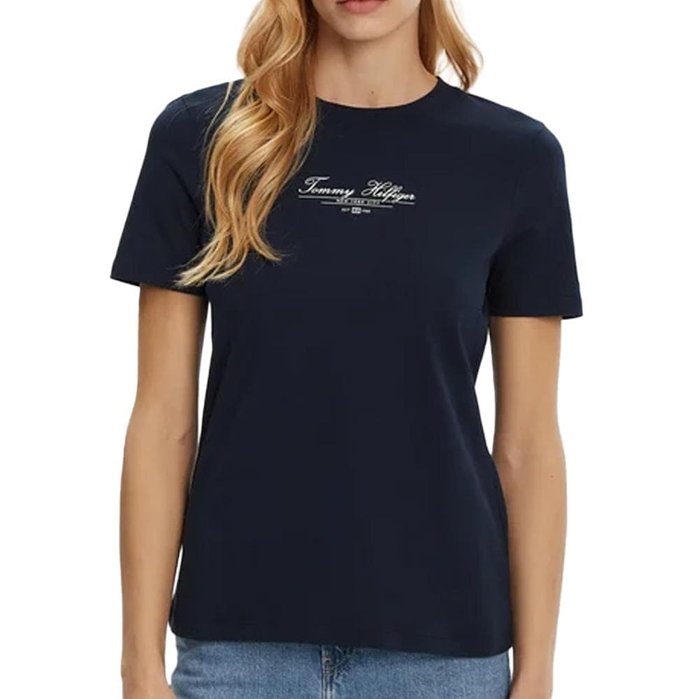 T-Shirt Marine Femme Tommy Hilfiger Reg 1