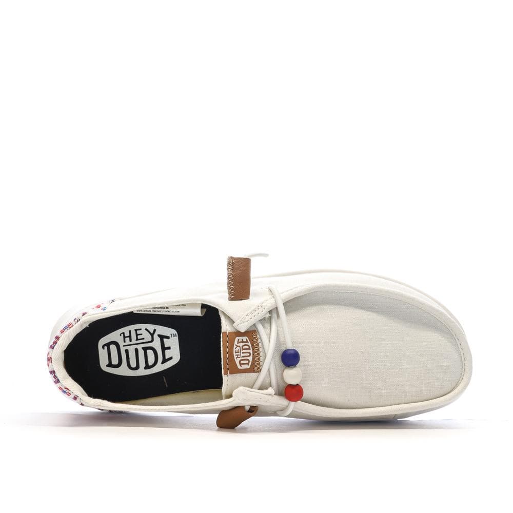Chaussures Blanches Femme Hey Dude Wally Sport Mesh 4