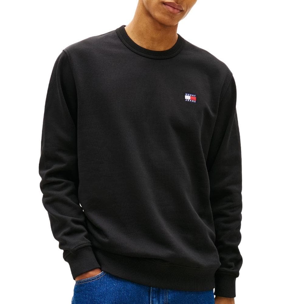Sweat Noir Homme Tommy Hilfiger Badge Crewss 1