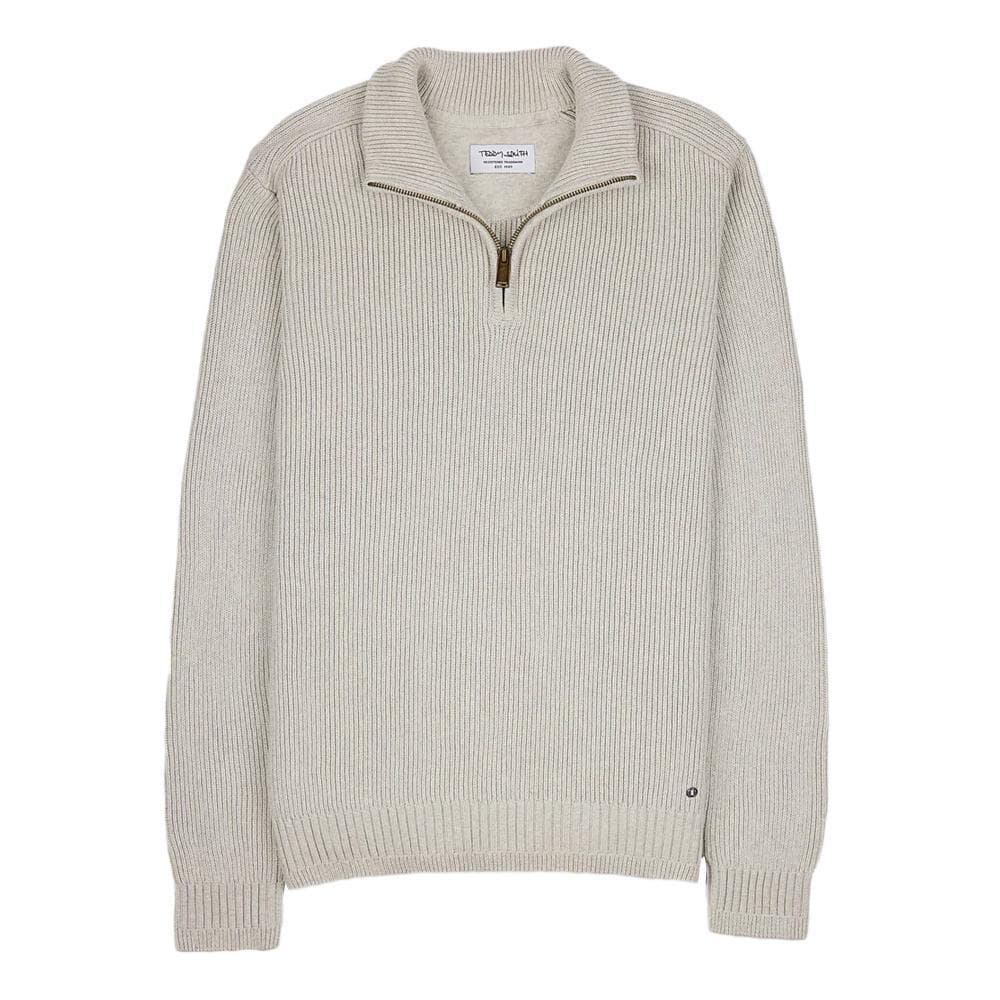 Pull 1/2 Zip Beige Homme Teddy Smith Pharcour 1