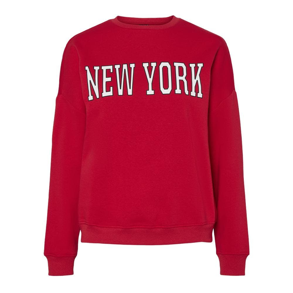 Sweat Rouge Femme Pieces Sasie 1