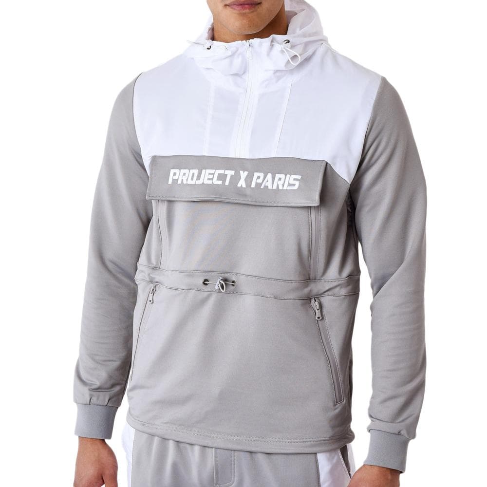 Sweat à Capuche Blanc/Gris Homme Project X Paris Bicolore 1