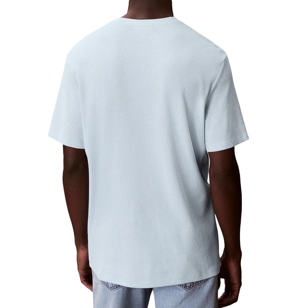 T-Shirt Bleu Claire Homme Calvin Klein Jeans Waffle Badge 2