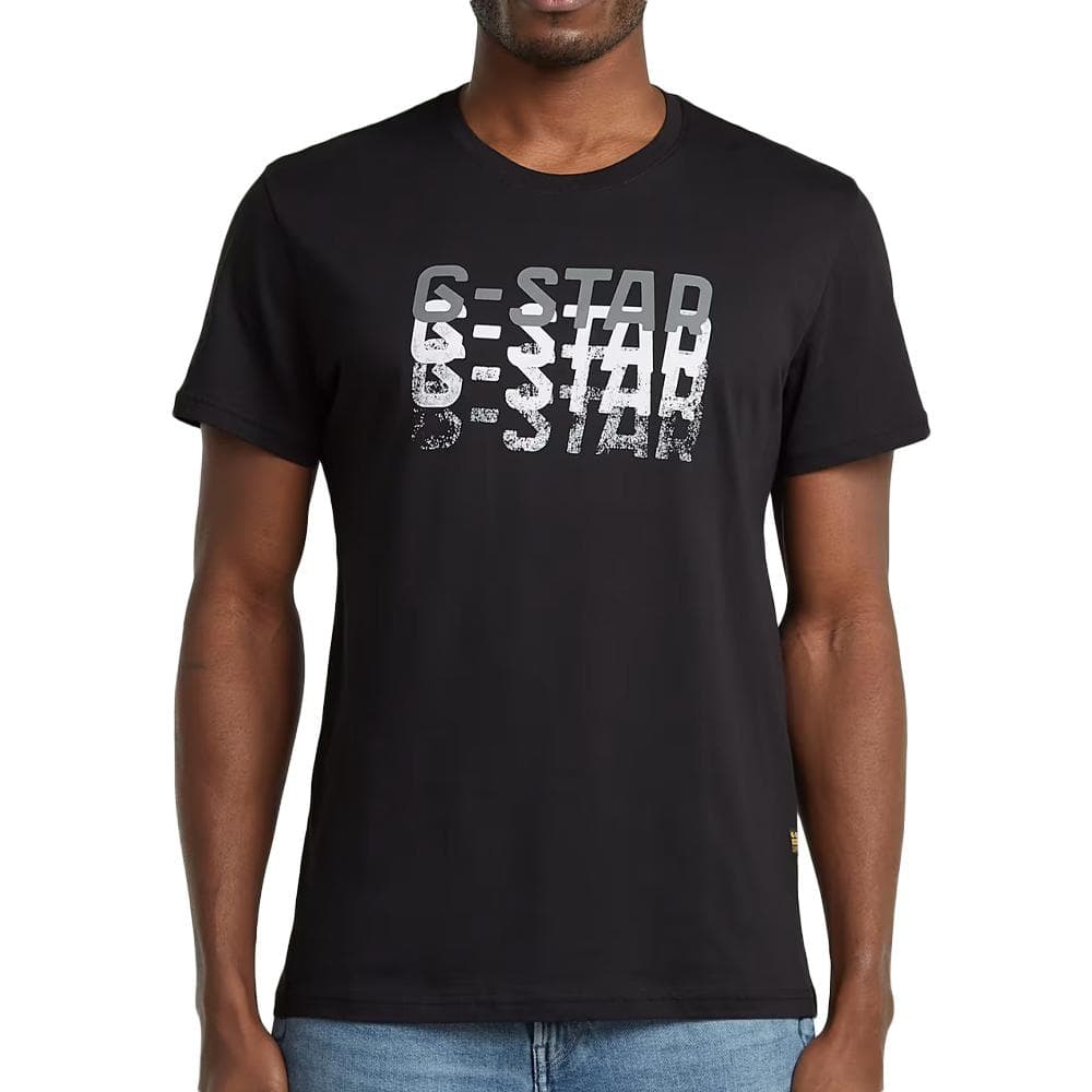 T-Shirt Noir Homme G-Star RAW Faded 1
