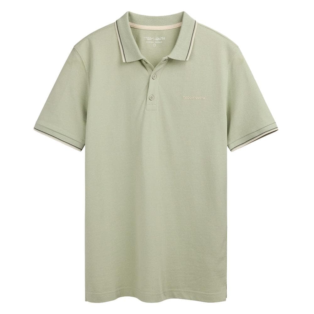Polo Vert Pale Homme Teddy Smith Pasian 2 1