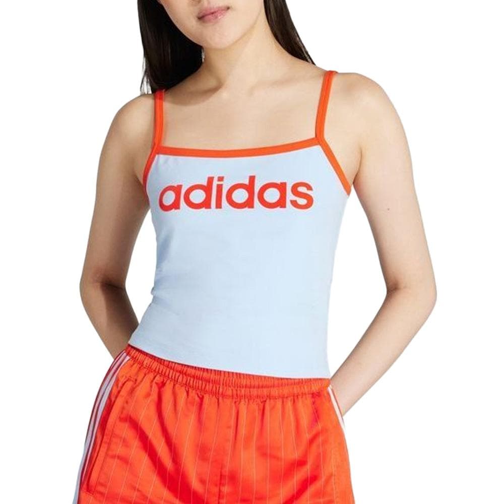 Débardeur Bleu/Orange Femme Adidas Tank 1