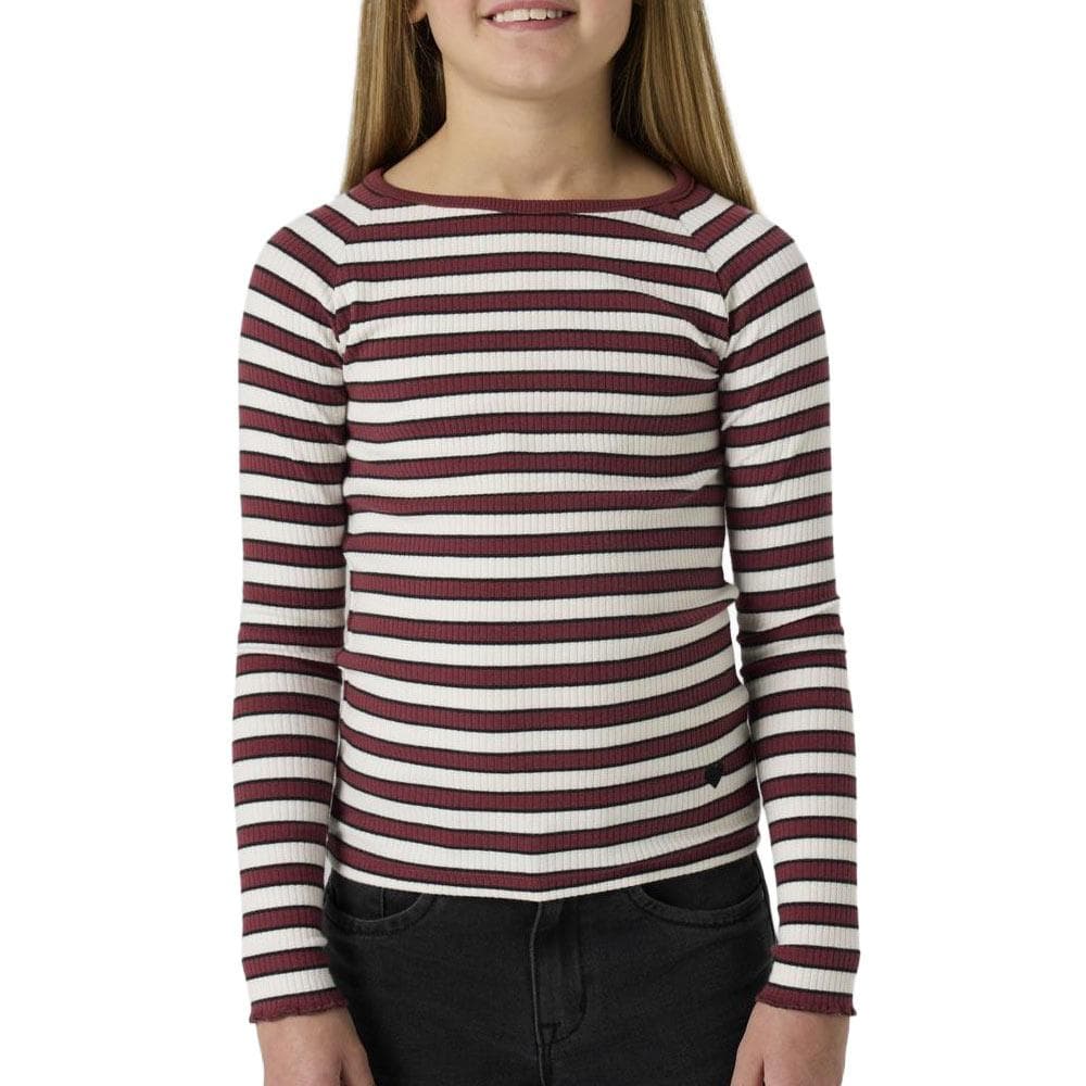 T-Shirt Bordeaux/Blanc Fille Name i Tala 1