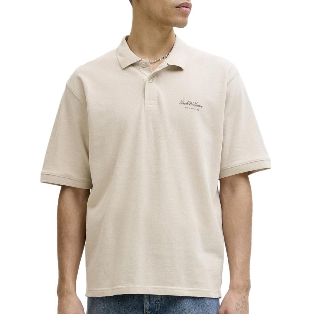 Polo Beige Homme Jack & Jones Archive Graphic Polo 1