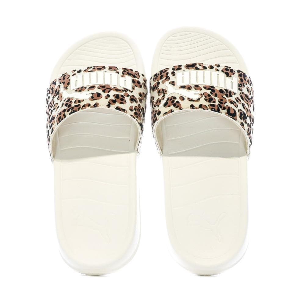 Claquettes Beige à Motifs Femme Puma Popcat 20 3