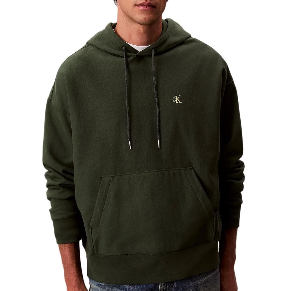 Sweat à Capuche Vert Homme Calvin Klein Jeans Premium Terry 1