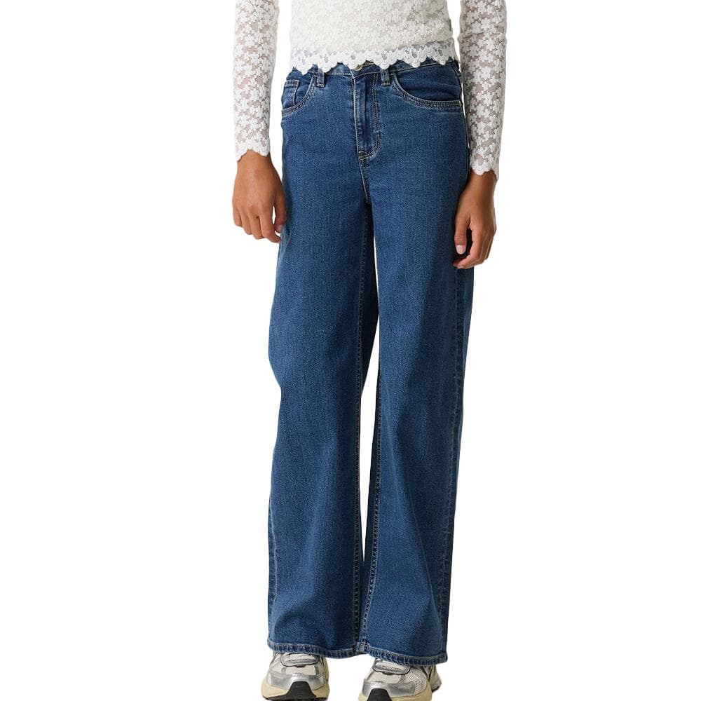 Jean Droit Bleu Femme Annemay Wide 1