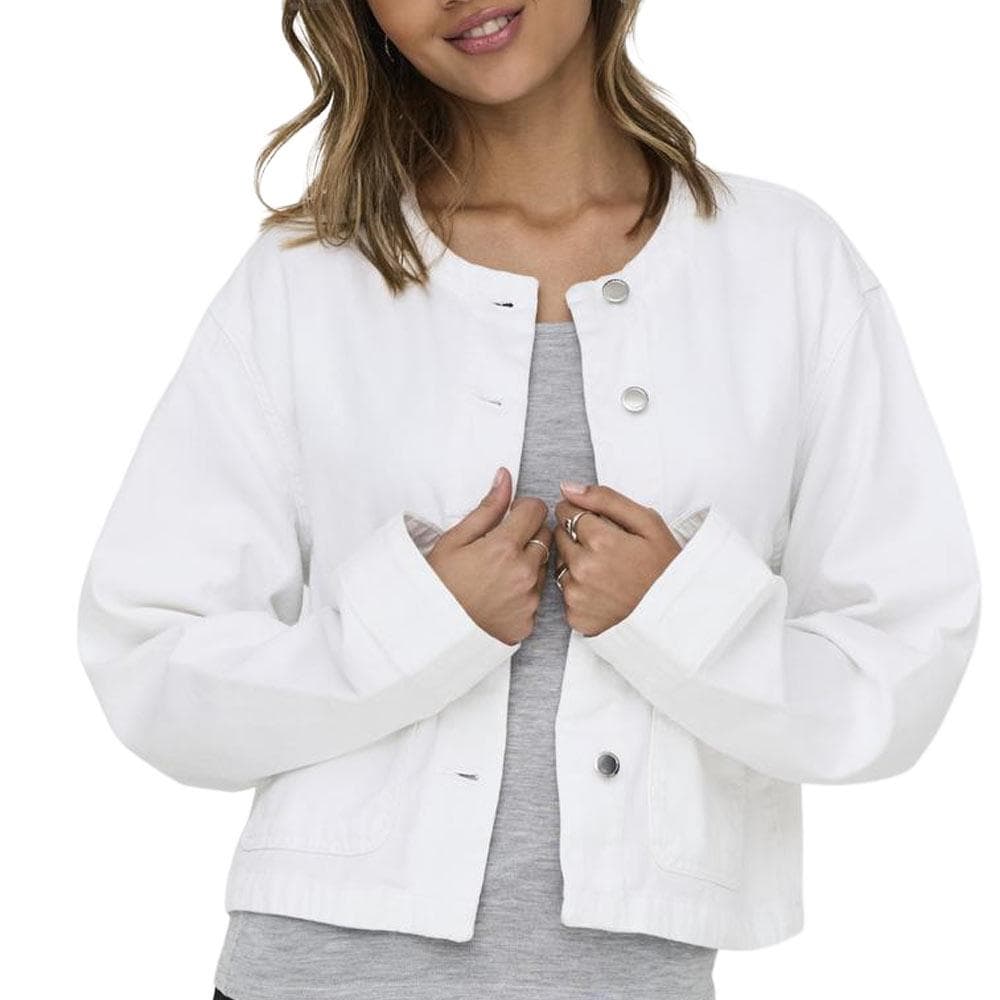 Veste en Jean Blanc Femme Only Palma 1