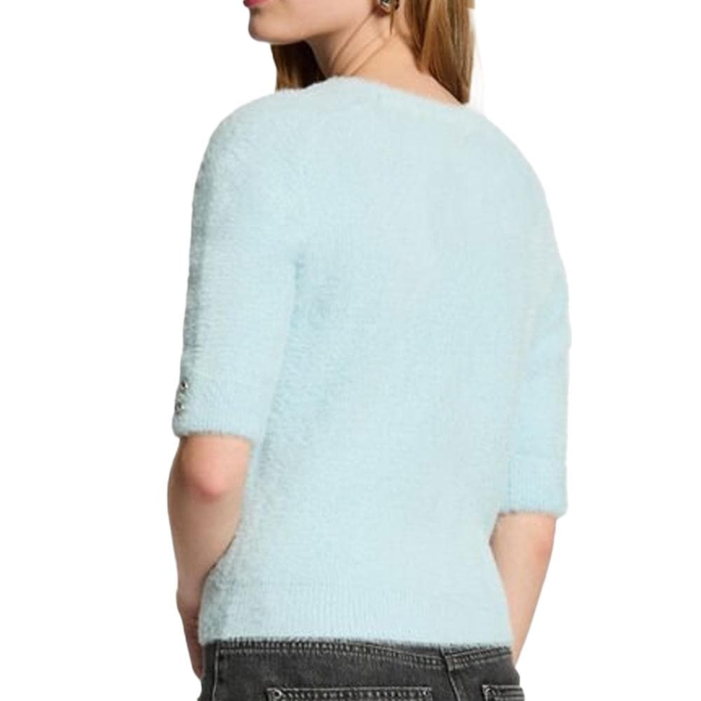 Pull Manches Courtes Turquoise Femme Morgan MTOM 2