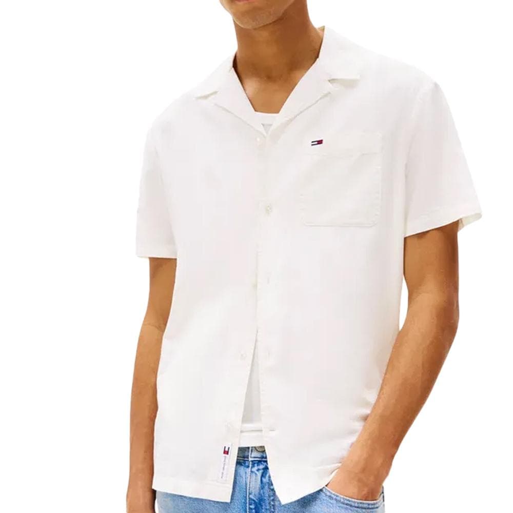 Chemisette Blanche Homme Tommy Hilfiger Linen Blend Camp-aruba 1
