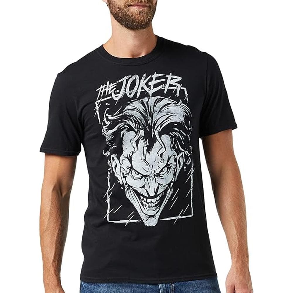T-Shirt Noir Homme Dc Comics Joker Storm 1