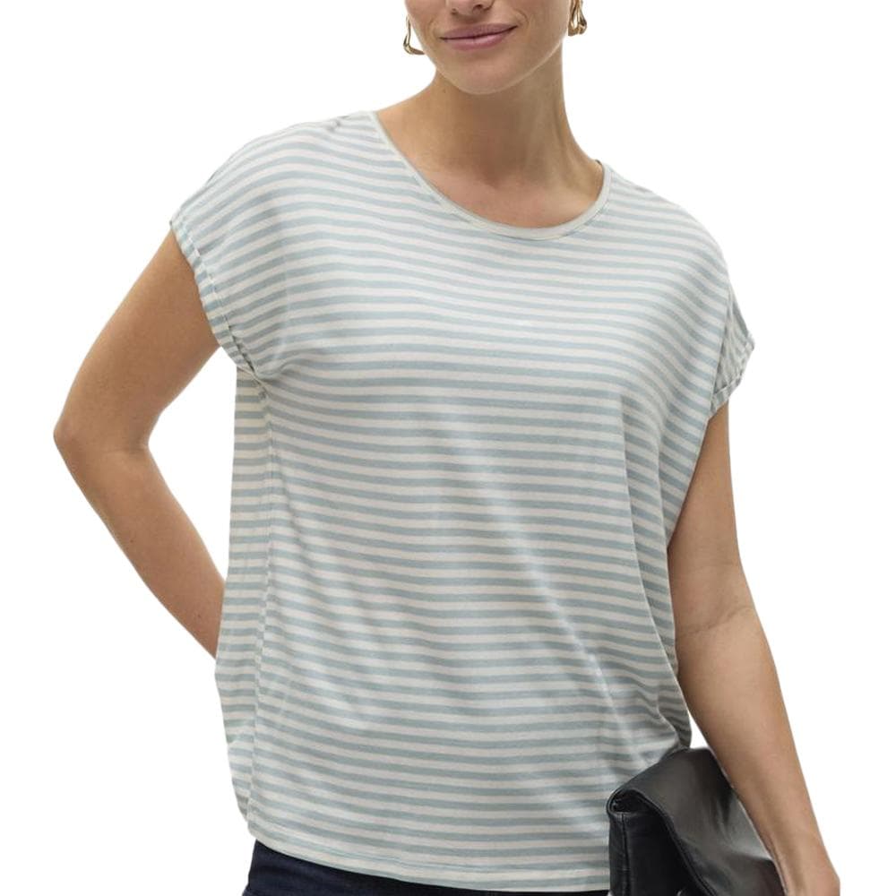 T-shirt Blanc/Vert Femme Vero Moda Mava 1