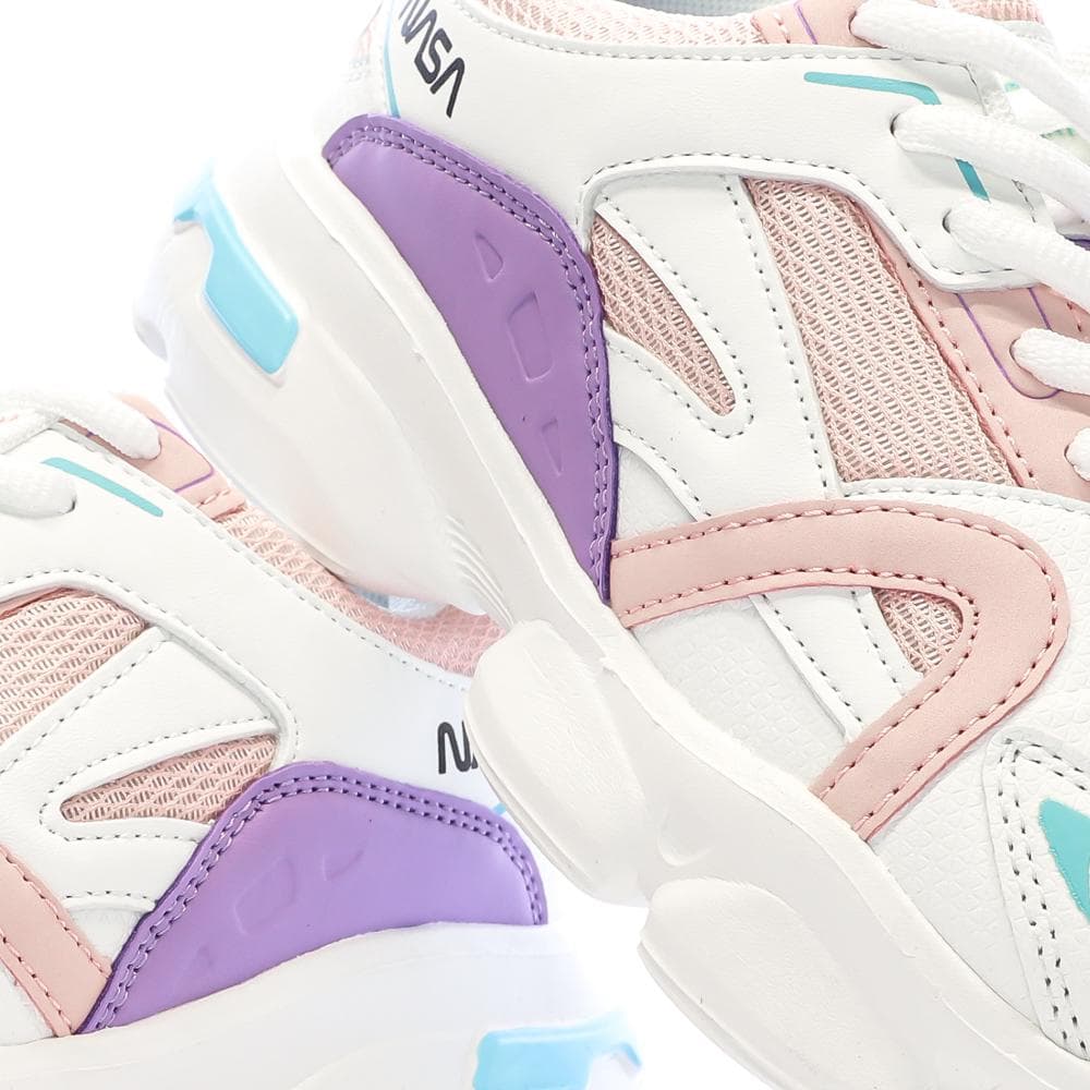 Baskets Blanc/Rose Femme/Fille Nasa Jabalem 7
