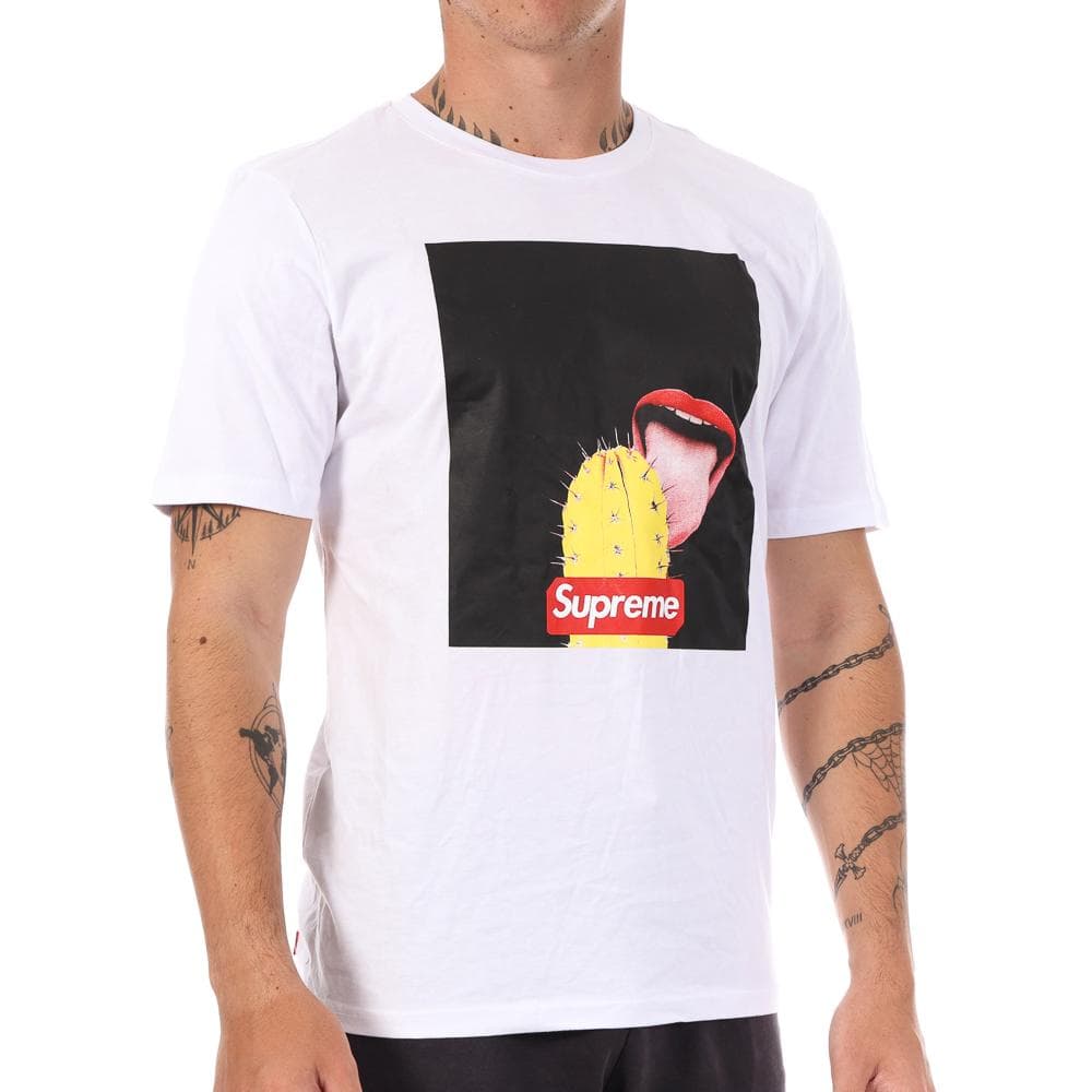 T-shirt Blanc Homme Supreme Grip Cactus 1