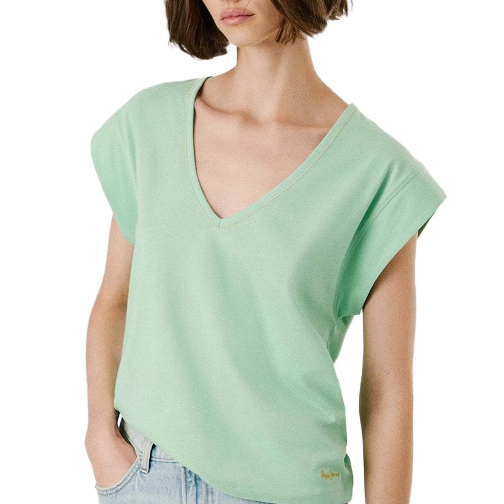 T-shirt Vert Femme Pepe Jeans Anabelle 1