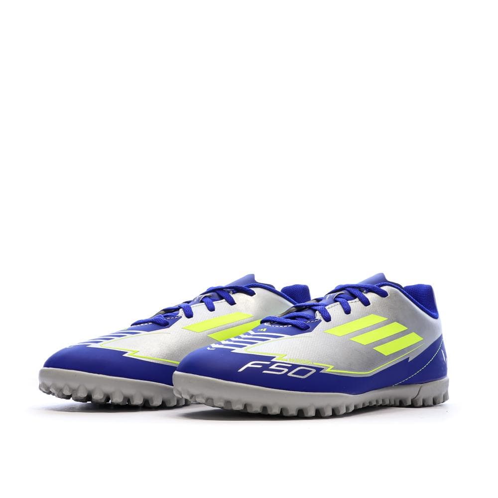 Chaussures de Foot Gris/Bleu Junior Adidas F50 Club TF J Messi 6