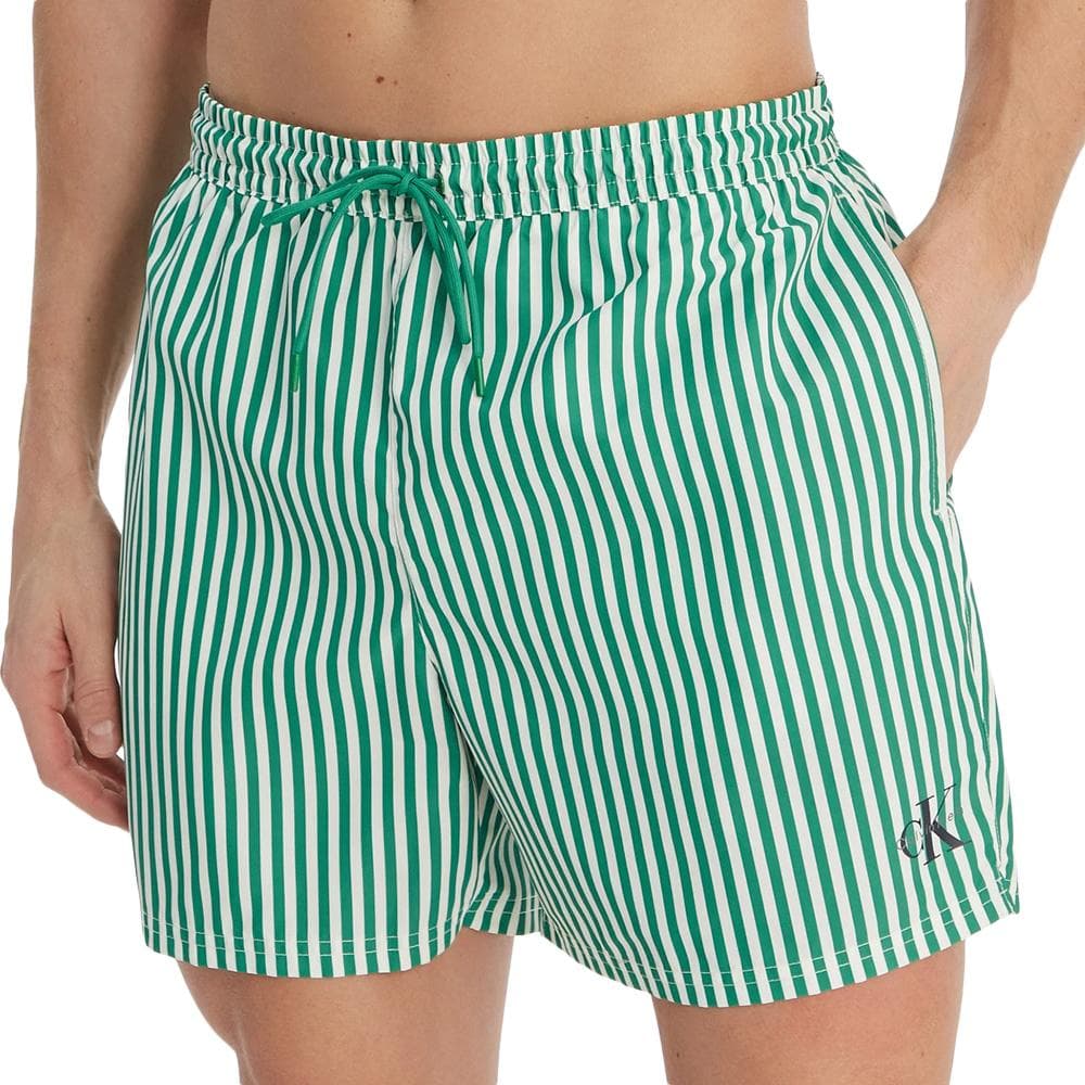 Short de bain Vert/Blanc Homme Calvin Klein Jeans Drawstrings 1