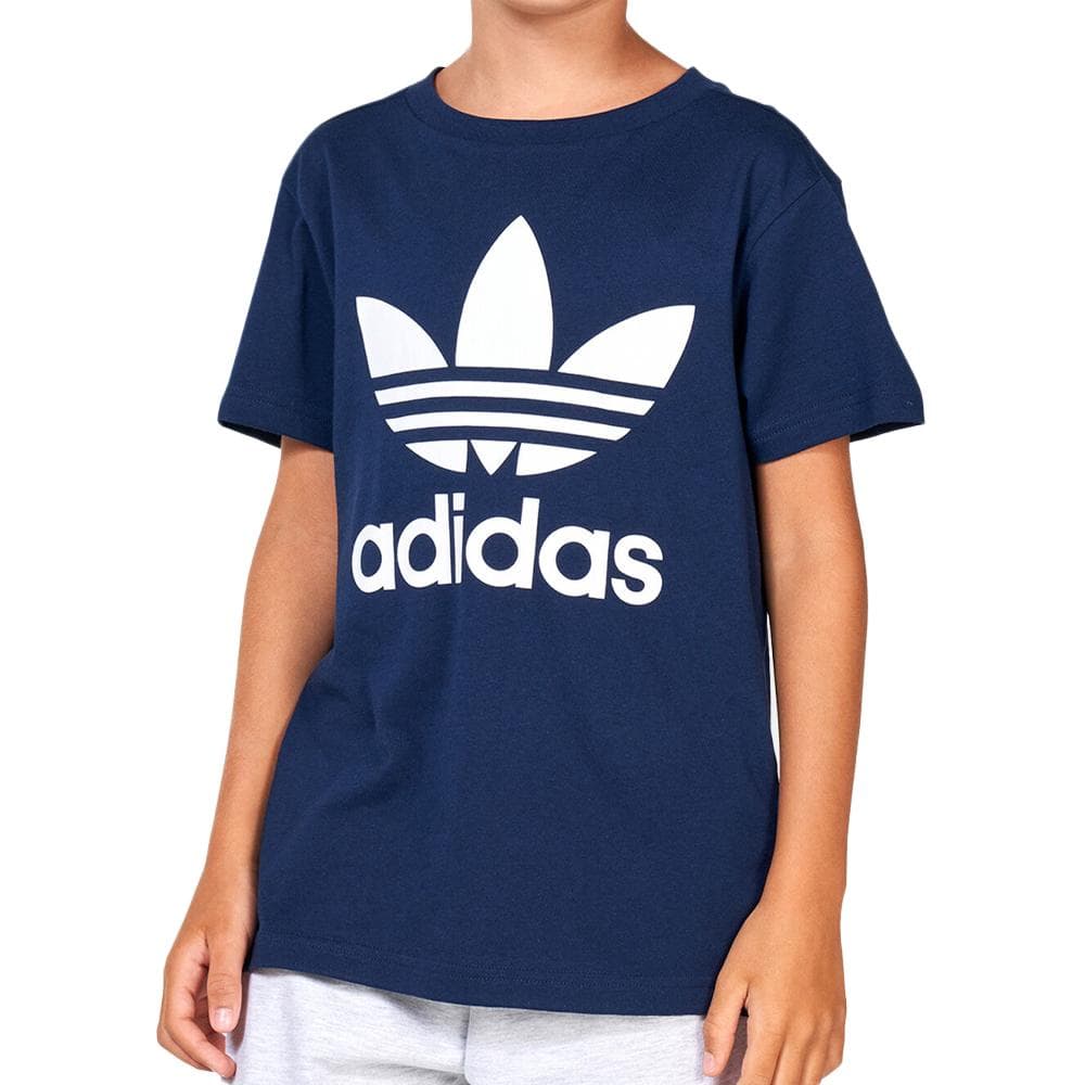 T-shirt Marine Garçon Adidas Trefoil 1
