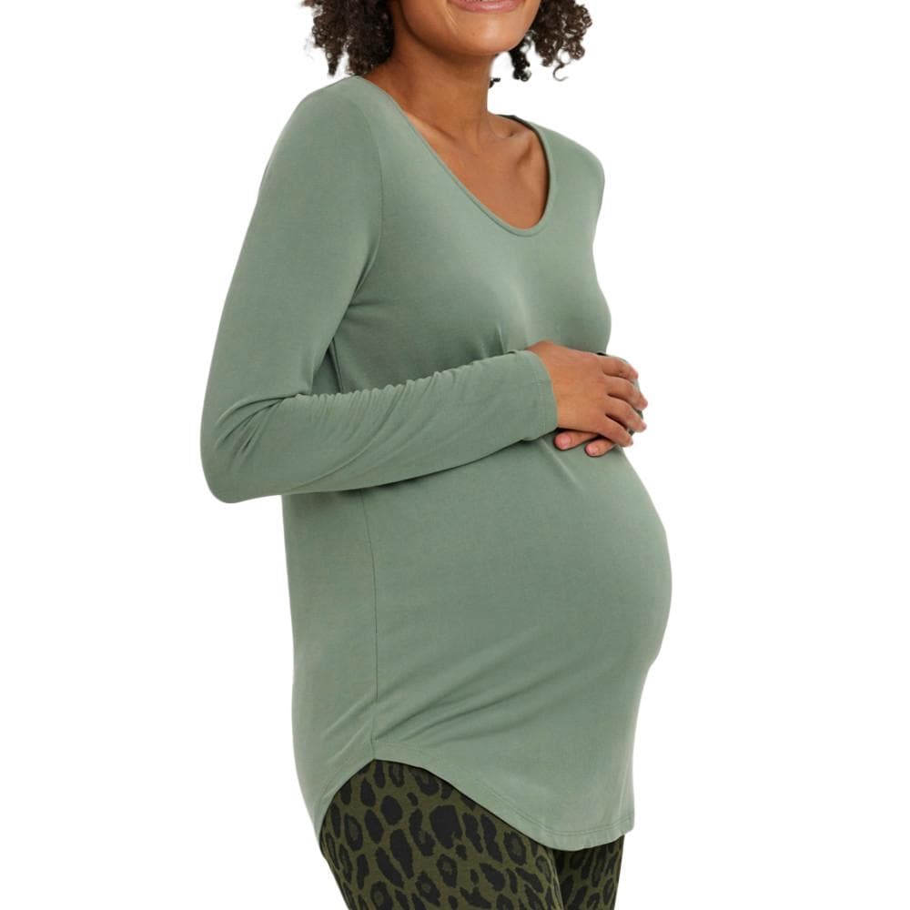 T-Shirt de Grossesse Vert Femme Vero Moda Marternity Filli 1