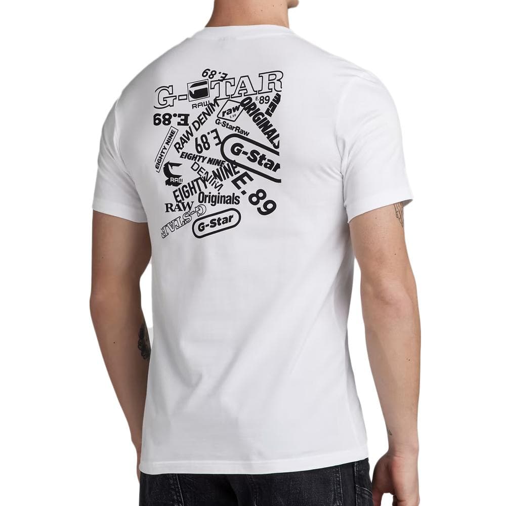 T-shirt Blanc Homme G-Star Raw Back 2