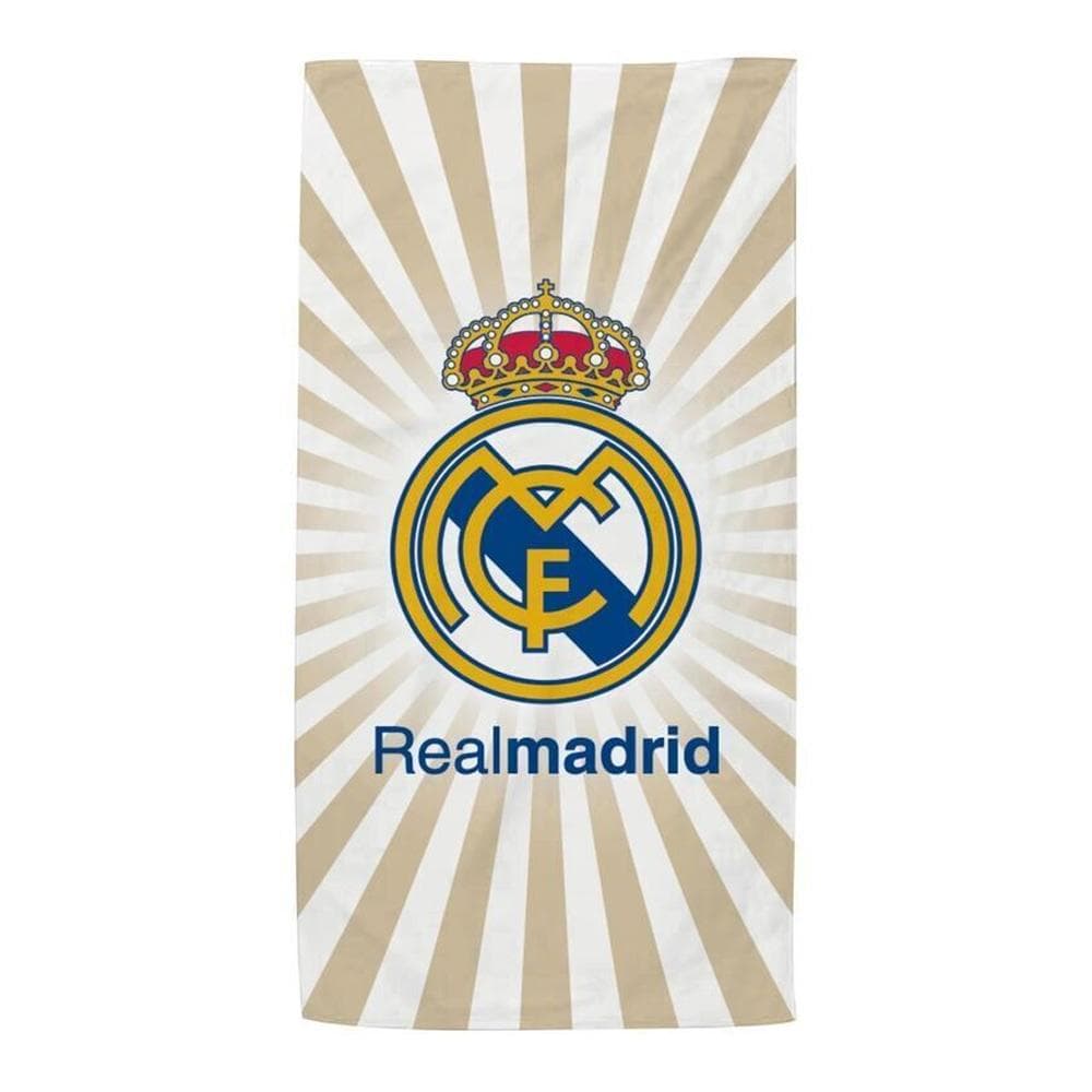 Real Madrid Serviette de Plage Beige/Blanc 140 x 70 cm 1