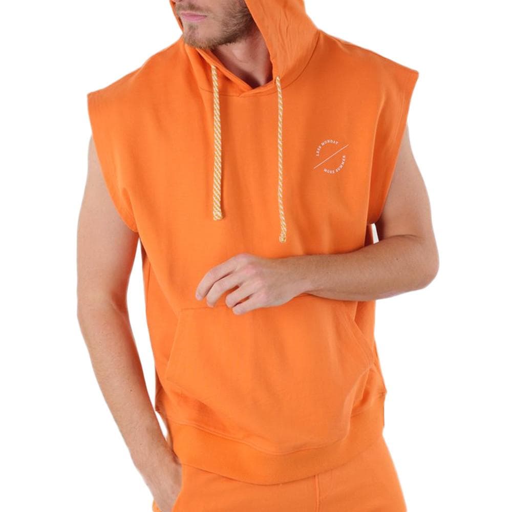 Sweat Manches Courtes Orange Homme Deeluxe Disco 1