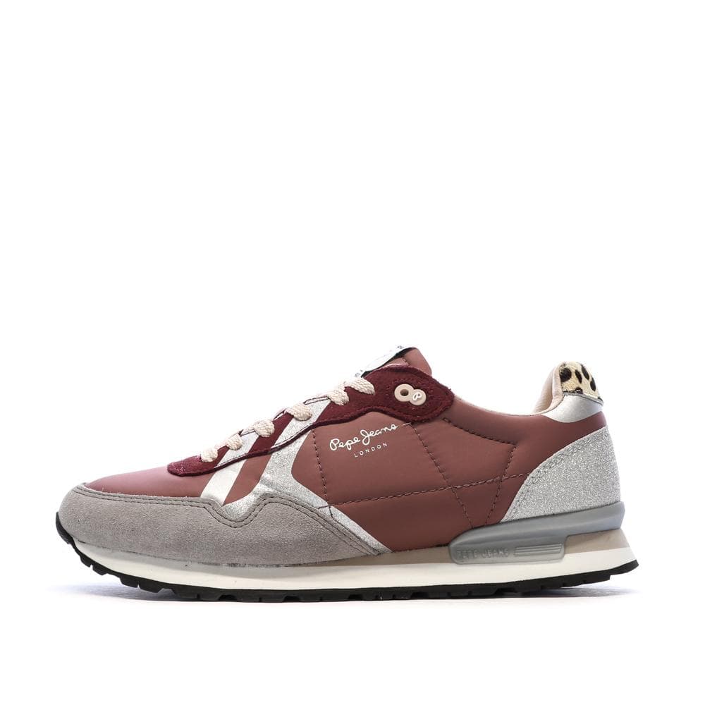 Baskets Bordeaux/Gris Femme Pepe jeans Marlon 1